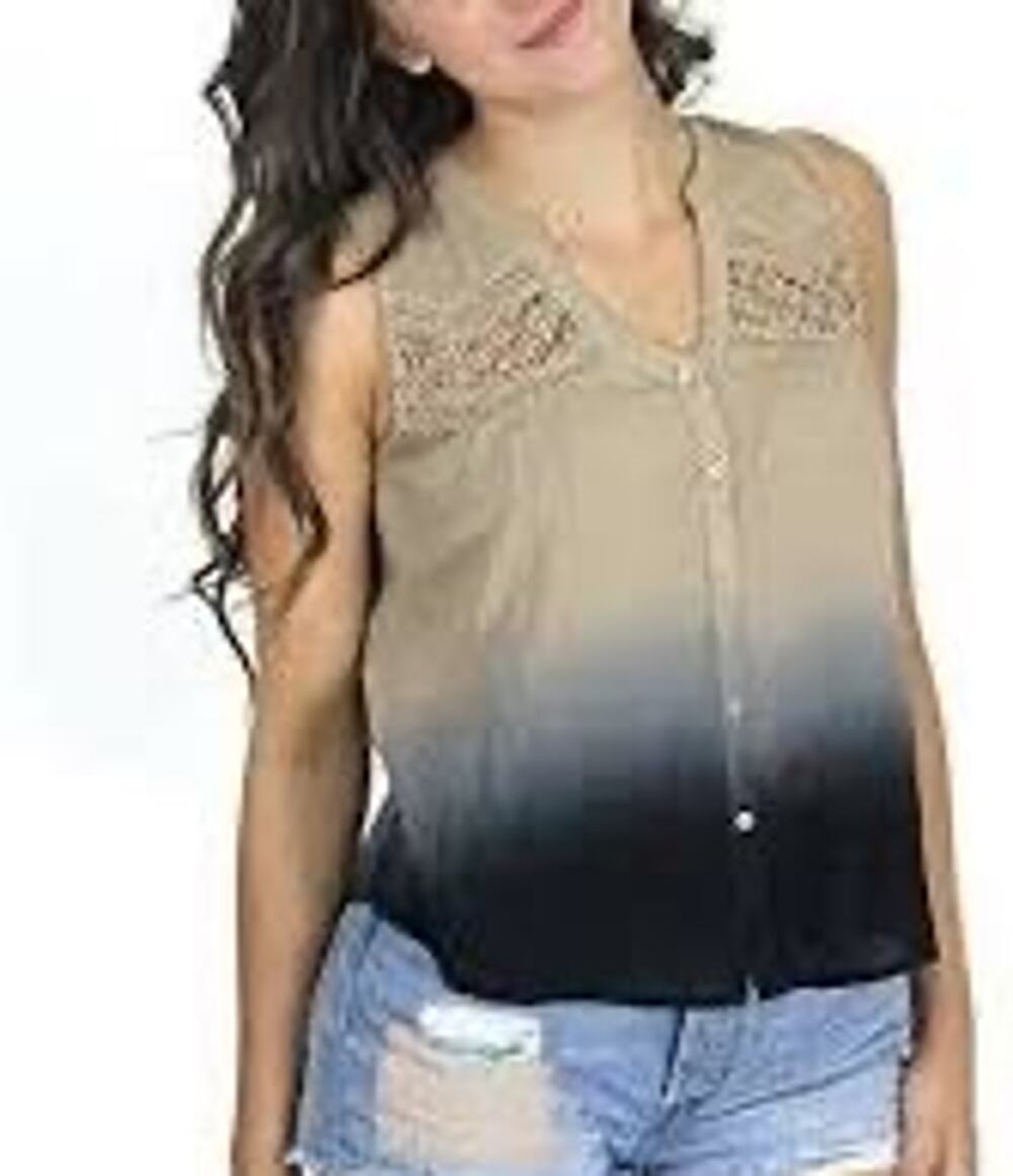 Harley Davidson Women's Tank Top XS Cotton Blend Crochet Accent Relaxed Fit